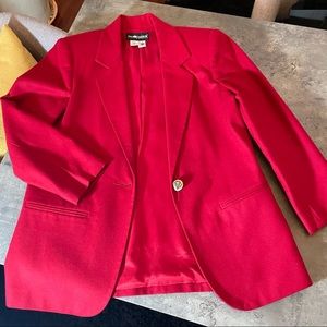 🎄 Sag Harbor wool red blazer 6P